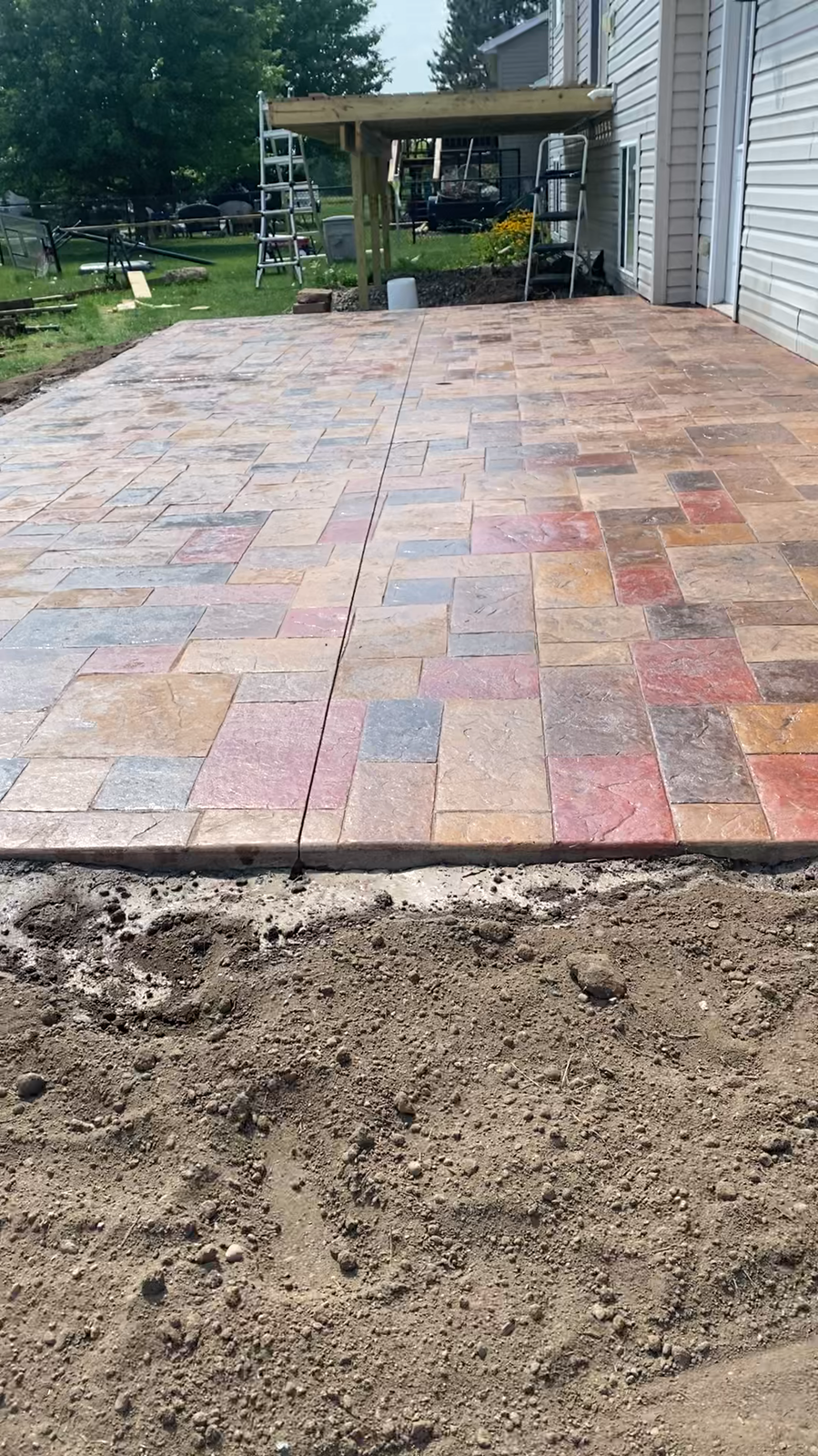 New lawn installation work in progress by Stern Lawn & Landscaping LLC